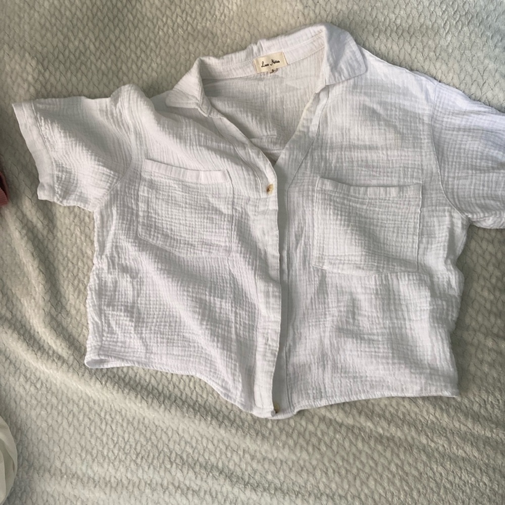 Love Notes white crop top